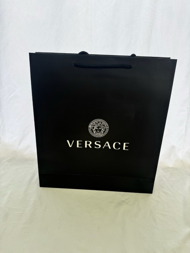 Versace Reusable Paper Shopping Bag Black 155 X 14 X 4